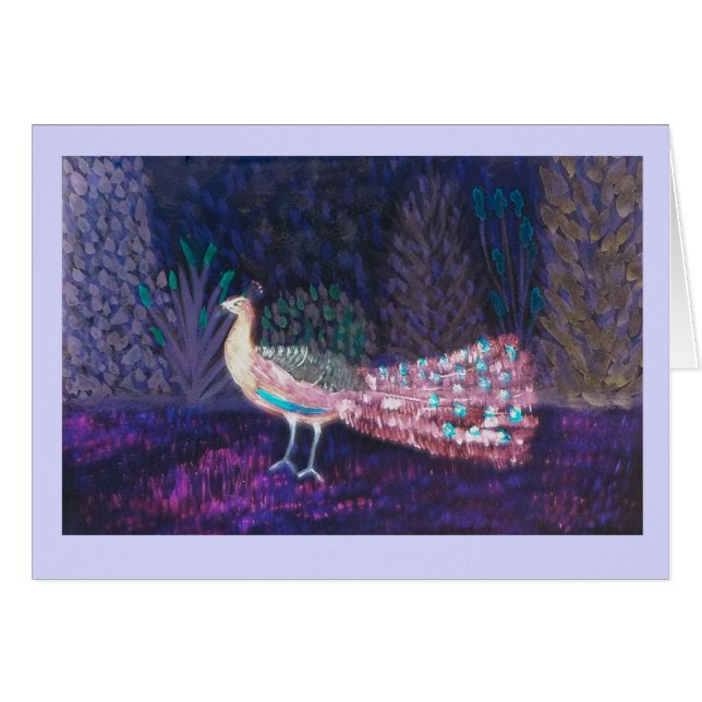 Peinture paon Beau Jardin Peacock (Devant horizontal)