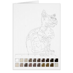 Peinture par la carte de nombres : Chat
