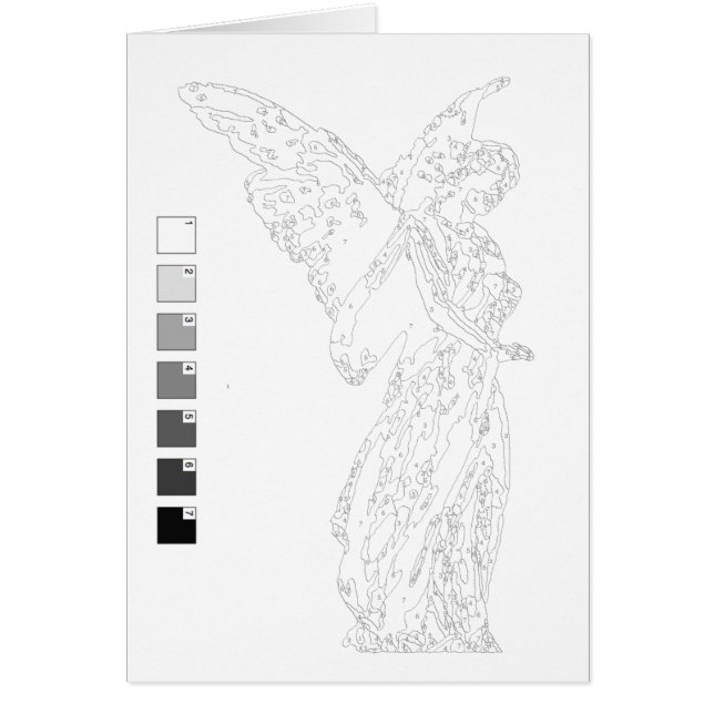 Peinture par la carte de nombres : Statue d'ange (Devant)