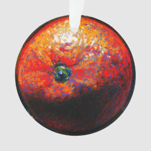 Peinture pastel d'un agrumes d'orange