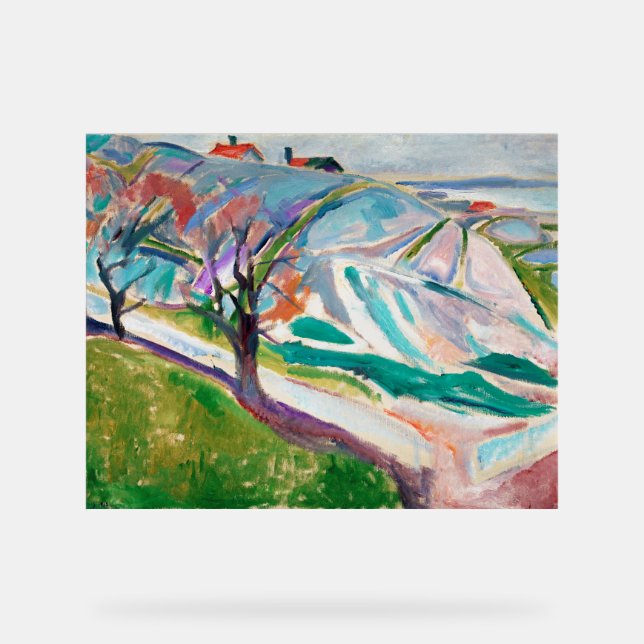 Peinture paysagère Edward Munch (Recto)