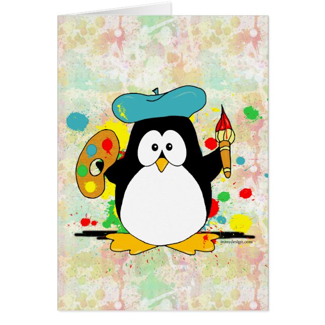 Peinture Peintre de pingouin (Devant)