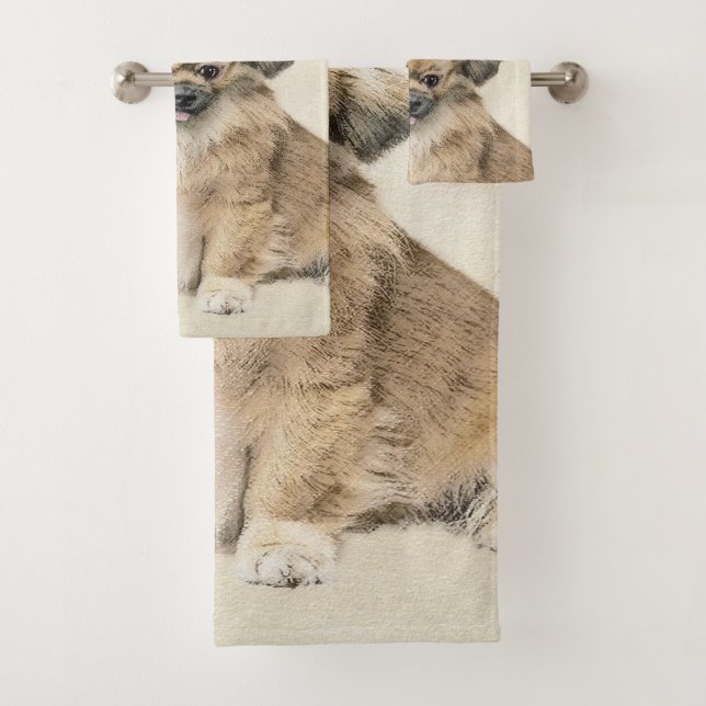 Peinture Pekingese - Cute Original Chien Art (En situation)