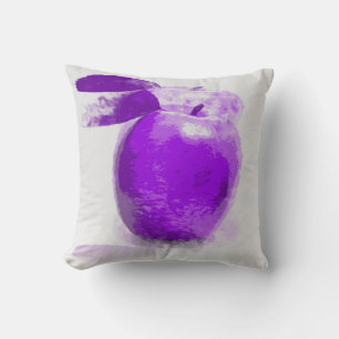 Peinture Pomme violette #1 - Coussin