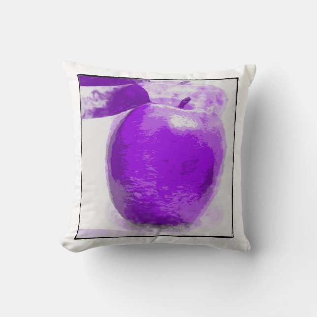 Peinture Pomme violette #2 - Coussin (Recto)