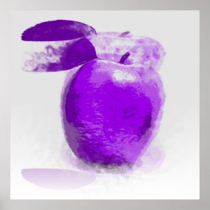 Peinture Pomme violette #2 - Poster