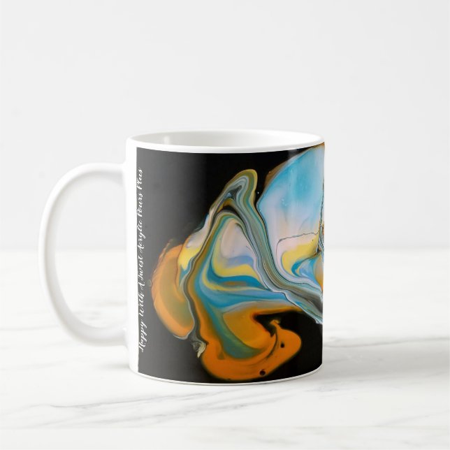 Peinture Pour Abstraite Grande Mug de Danse (Gauche)