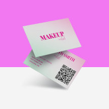 Peinture rose souple Abstrait QR Code Carte de vis