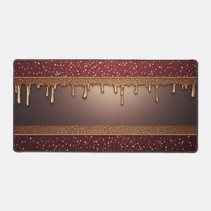 Peinture rouge qui coule sur fond de paillettes do