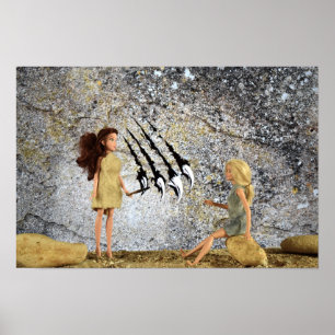 Peinture Rupestre.  affiche