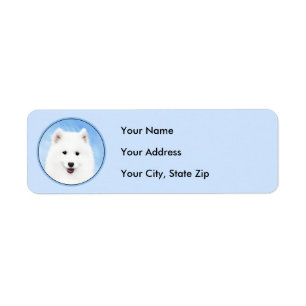 Peinture Samoyed Puppy - Jolie Art Original Chien