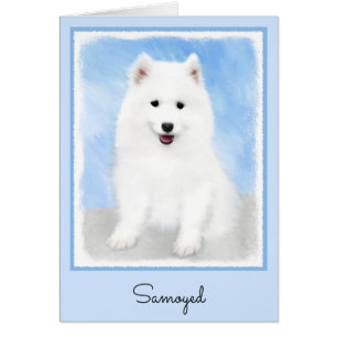 Peinture Samoyed Puppy - Jolie Art Original Chien