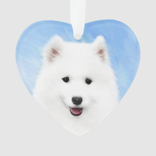 Peinture Samoyed Puppy - Jolie Art Original Chien
