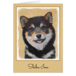 Peinture Shiba Inu (Noir et Tan) - Art Chien