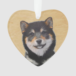 Peinture Shiba Inu (Noir et Tan) - Art Chien