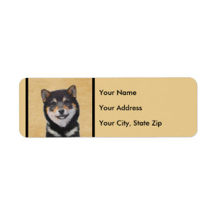 Peinture Shiba Inu (Noir et Tan) - Art Chien