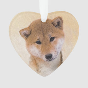 Peinture Shiba Inu (Rouge) - Art Chien original