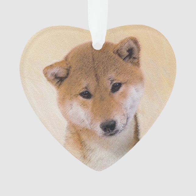 Peinture Shiba Inu (Rouge) - Art Chien original (devant)