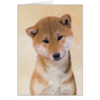 Peinture Shiba Inu (Rouge) - Art Chien original