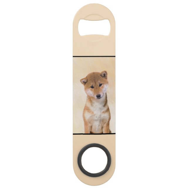 Peinture Shiba Inu (Rouge) - Art Chien original (Dos)