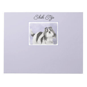 Peinture Shih Tzu - Bloc-notes original pour chien