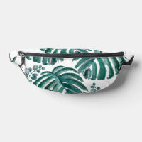 Peinture tropicale à feuilles vertes botaniques