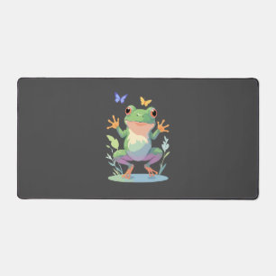 Peinture vectorielle de grenouille adorable jeu an