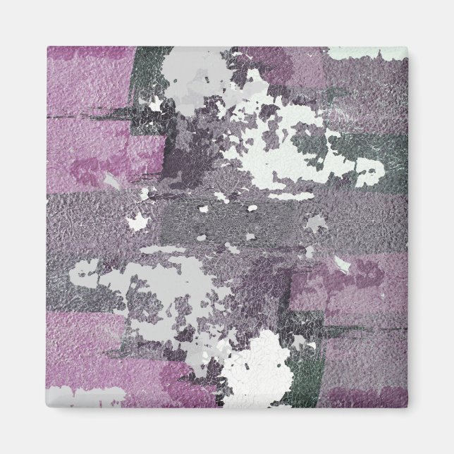 Peinture violette Art moderne Illustration Magnet (Devant)