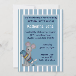 Peinture Visage Invitation Anniversaire