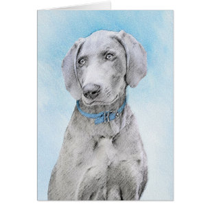 Peinture Weimaraner - Joli art original chien