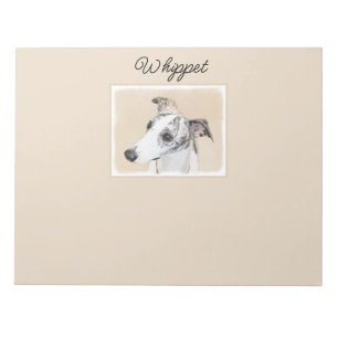 Peinture Whippet - Bloc-notes original pour chien