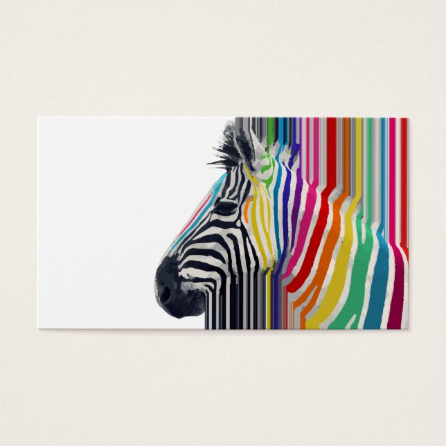 Peinture Zèbre Colorée Grandes Vibrantes (Devant)