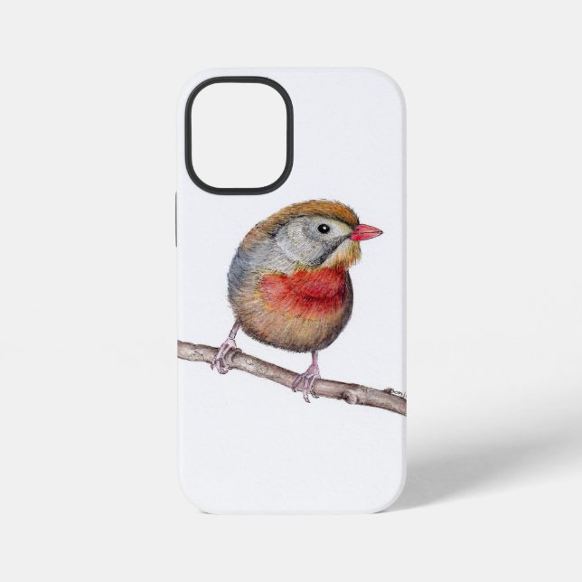  Pekin Robin Bird (Leiothrix lutea) iPhone Case (Back)
