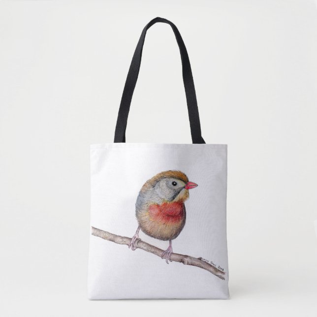 Pekin Robin Bird (Leiothrix lutea) Tote Bag (Front)