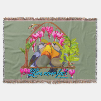 Pekin Robins—Leiothrix Love Never Fails Throw Blanket