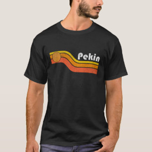 Pekin - Vintage Men Women 70s 80s Graphic Cool Ret T-Shirt