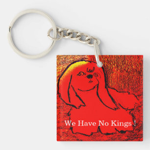 Pekinese Keychain, Square (double-sided) Keychain