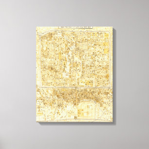 Peking, ChinaPanoramic MapPeking, China Canvas Print