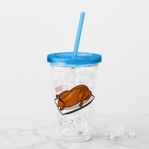 Peking duck cartoon illustration  acrylic tumbler