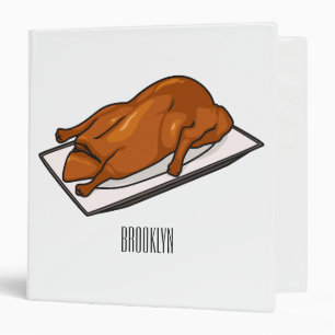 Peking duck cartoon illustration binder