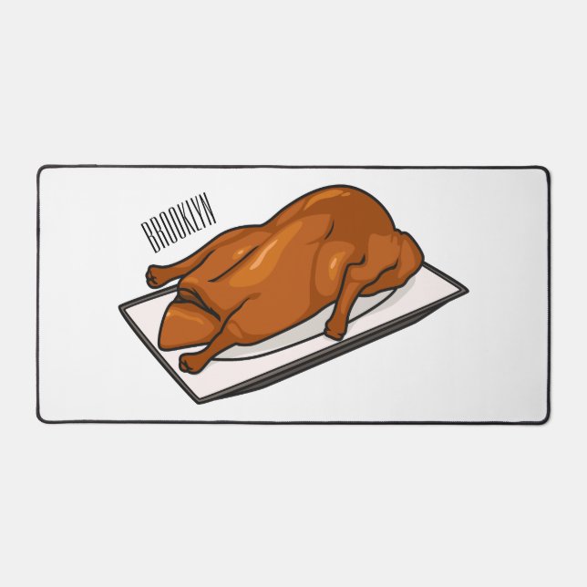 Peking duck cartoon illustration desk mat (Front)