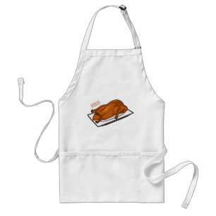 Peking duck cartoon illustration standard apron