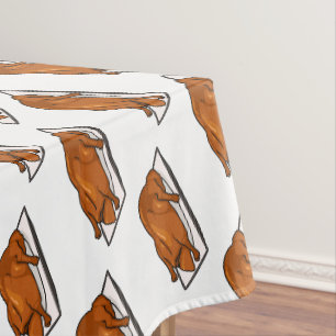 Peking duck cartoon illustration tablecloth