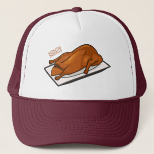 Peking duck cartoon illustration trucker hat