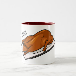 Peking duck cartoon illustration Two-Tone coffee mug