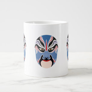 Peking opera makeup Lu Meng Large Coffee Mug