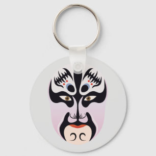 Peking opera makeup Zhang Fei Keychain
