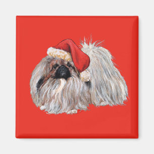 Pekingese at Christmastime Magnet