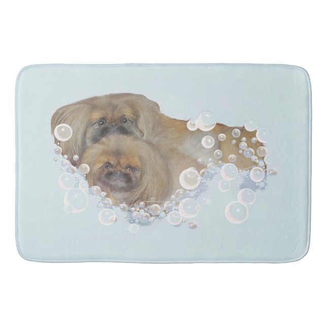 Pekingese Bath Time Mat (Front)