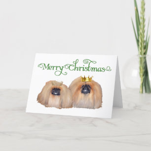 Pekingese Celebrate Christmas Holiday Card